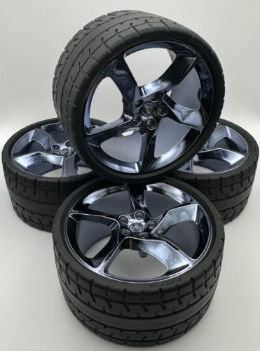80280 80281 - Chrome TITAN Wheel 75mm D. x 41mm #1 Model Left or Right Side 73389 73398 - Custom Chromed by Bubul 