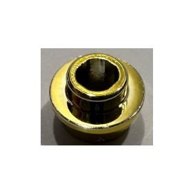   85861 Chrome Gold Plate, Round 1 x 1 with Open Stud  Custom Chromed by Bubul