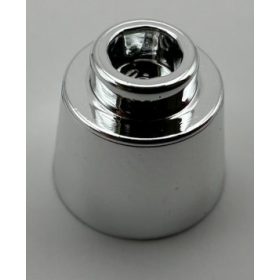   85975, 29175 | Chrome Silver Cone 1 1/6 x 1 1/6 x 2/3 (Fez) | Custom Chromed by Bubul