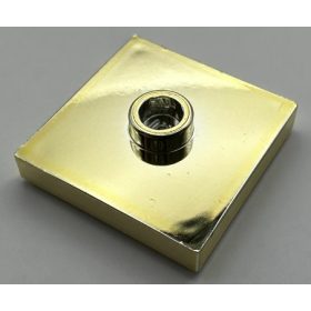   87580 Chrome Gold Plate, Modified 2 x 2 with Groove and 1 Stud in Center (Jumper)  87580 or 23893 Custom Chromed By BUBUL