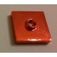 87580 Chrome-RED Plate, Modified 2 x 2 with Groove and 1 Stud in Center (Jumper)  part 87580  or 23893 Custom chromed by BUBUL