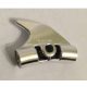 Chrome Silver Technic, Pin Connector Round Curved with Fin and Hole  87745 Custom Chromed by BUBUL