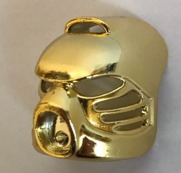 87788 | Chrome GOLD Bionicle Mask Hau (Stars) | Custom Chromed by BUBUL