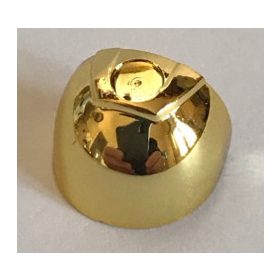   89159 Chrome GOLD Minifigure, Visor Large with Trapezoid Area on Top or 15600 or 49480 or 53391 or 93378 Custom Chromed by BUBUL