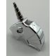 89524 | Chrome Silver Horse Battle Helmet, Stud on Top and 3 Neck Plates (Unicorn) | Custom Chromed by Bubul