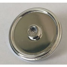   91884 Chrome Silver Minifig, Shield Round with Stud and Ring Around Edge Custom Chromed by BUBUL