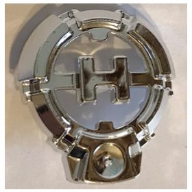   92199 | Chrome Silver Hero Factory Chest Badge with 'H' and Flat Bottom | Custom Chromed by BUBUL