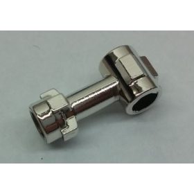   92690 | Chrome Silver Bar 1L with Top Stud and 2 Side Studs | Custom Chromed by Bubul