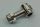 92690 | Chrome Silver Bar 1L with Top Stud and 2 Side Studs | Custom Chromed by Bubul