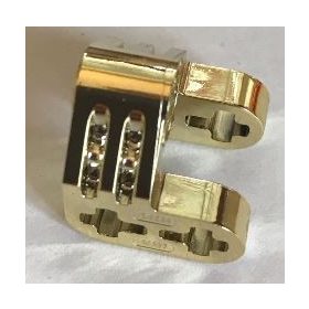   92907 Chrome GOLD Technic, Axle and Pin Connector Perpendicular Split  Part: 92907 Custom Chromed by BUBUL