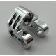 Chrome Silver Technic, Axle and Pin Connector Perpendicular Split  Part: 92907 Custom Chromed by BUBUL
