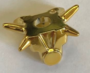 93056 | Chrome GOLD Minifigure Armor Breastplate with Shoulder Spikes | Custom Chromed by Bubul