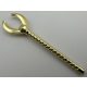 93252 | Chrome Gold Minifigure, Utensil Pharaoh's Staff with Forked End | Custom Chromed by BUBUL