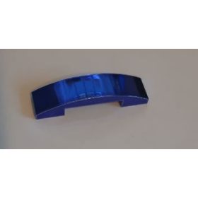   93273_BLUE Chrome-BLUE Slope, Curved 4 x 1 Double No Studs Custom Chromed by BUBUL