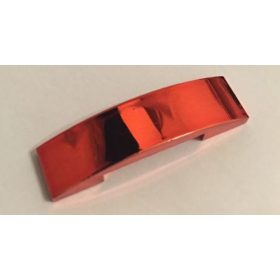   93273_RED Chrome-RED Slope, Curved 4 x 1 Double No Studs Custom Chromed by BUBUL