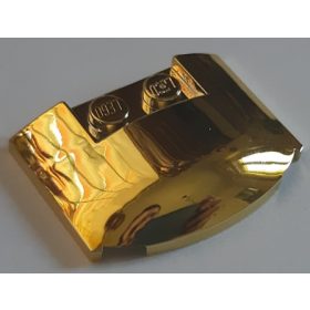   93604 Chrome GOLD Wedge 3 x 4 x 2/3 Triple Curved Custom Chromed by BUBUL
