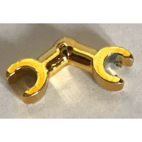   93609, 26163 | Chrome GOLD Arm Skeleton, Bent with Clips (Horizontal Grip) | Custom Chromed by BUBUL