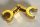 93609, 26163 | Chrome GOLD Arm Skeleton, Bent with Clips (Horizontal Grip) | Custom Chromed by BUBUL