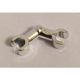   93609, 26163 | Chrome Silver Arm Skeleton, Bent with Clips (Horizontal Grip) | Custom Chromed by BUBUL