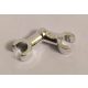 93609, 26163 | Chrome Silver Arm Skeleton, Bent with Clips (Horizontal Grip) | Custom Chromed by BUBUL