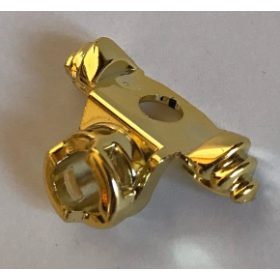   98132 | Chrome Gold Minifigure Armor Shoulder Pads with Scabbard for Two Katanas | Custom Chromed by BUBUL
