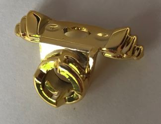 98132 | Chrome Gold Minifigure Armor Shoulder Pads with Scabbard for Two Katanas | Custom Chromed by BUBUL