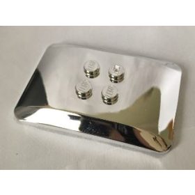   Chrome Silver Wedge 6 x 4 x 2/3 Quad Curved  98281 Custom chromed by Bubul