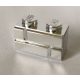 98283 | Chrome Silver Brick, Modified 1 x 2 with Masonry Profile (Brick Profile) | Custom Chromed by Bubul
