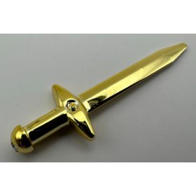   18031 Chrome Gold Minifig, Weapon Sword,  Greatsword Pointed  98370 Custom chromed by Bubul