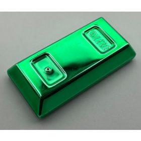   99563_Chrome Green Minifig, Utensil Ingot / Bar  99563 or 95349 Custom Chromed by BUBUL