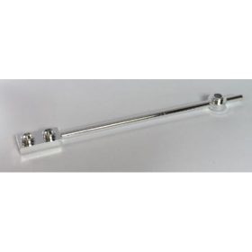   99784 | Chrome Silver Bar 12L with 1 x 2 Plate End Hollow Studs and 1 x 1 Round Plate End | Custom Chromed by BUBUL