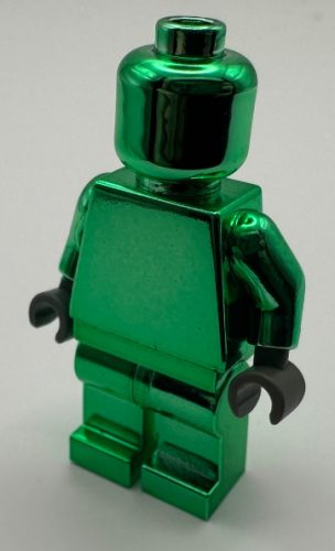 970 | Plain minifigure 973 pln Chrome Green | Custom Chromed by BUBUL 