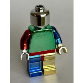   970 | Plain minifigure 973 Mixed Chrome  Clown, | Custom Chromed by BUBUL 