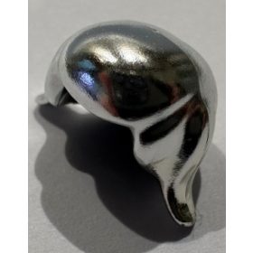   x103 Chrome Silver Minifig, Headgear Hair Pigtails  Custom chromed by Bubul