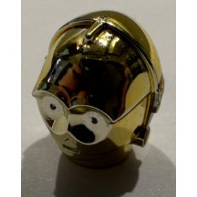   X134, 30480 | Chrome Gold Minifig, Head Modified SW C-3PO / K-3PO Protocol Droid | Custom Chromed by BUBUL