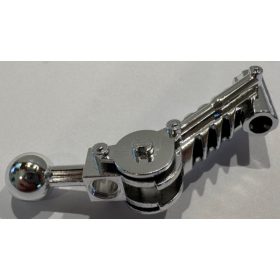   X240, 32476 | Chrome Silver Bionicle Ball Joint 5 x 7 Arm with dual axle hole at 90 degrees | Custom Chromed by BUBUL