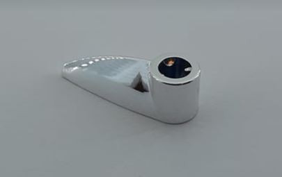 X346, 41669 | Chrome Silver Bionicle 1 x 3 Tooth with Axle Hole | Custom Chromed by Bubul