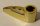 X346, 41669 | Chrome Gold Bionicle 1 x 3 Tooth with Axle Hole | Custom Chromed by Bubul